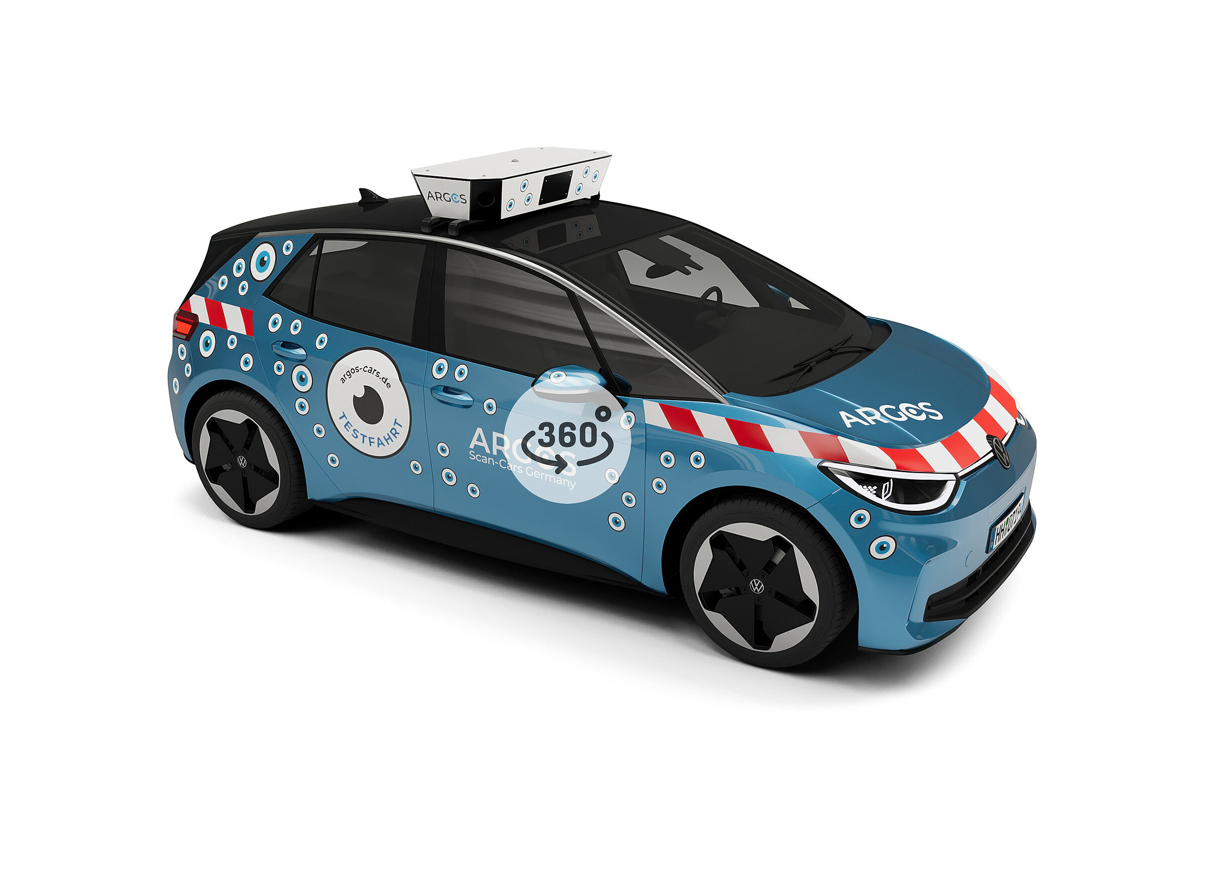 Interactive 360-degree view of an Argos Scan-Cars parking enforcement vehicle equipped for license plate recognition